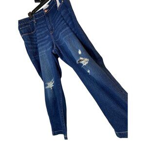 Lane Bryant Signature Mid-Rise Slim Straight Ankle Jeans Size 24 Plus NWT 10025